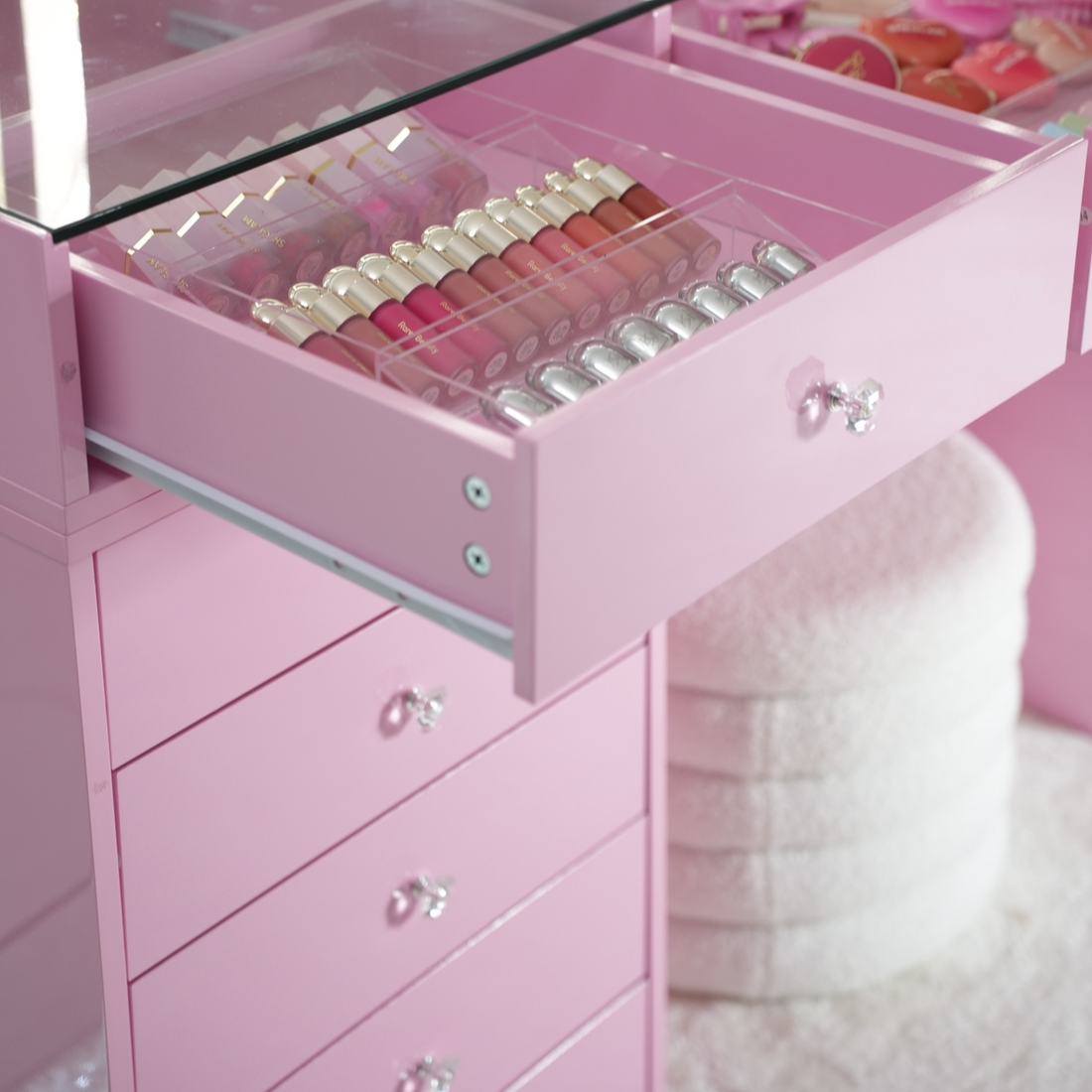 Pink vanity